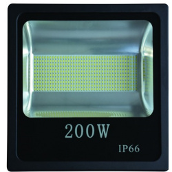 SL1-8-200WF - LED reflektor 200W,4000K, 120°,IP65, SLIM, čierny